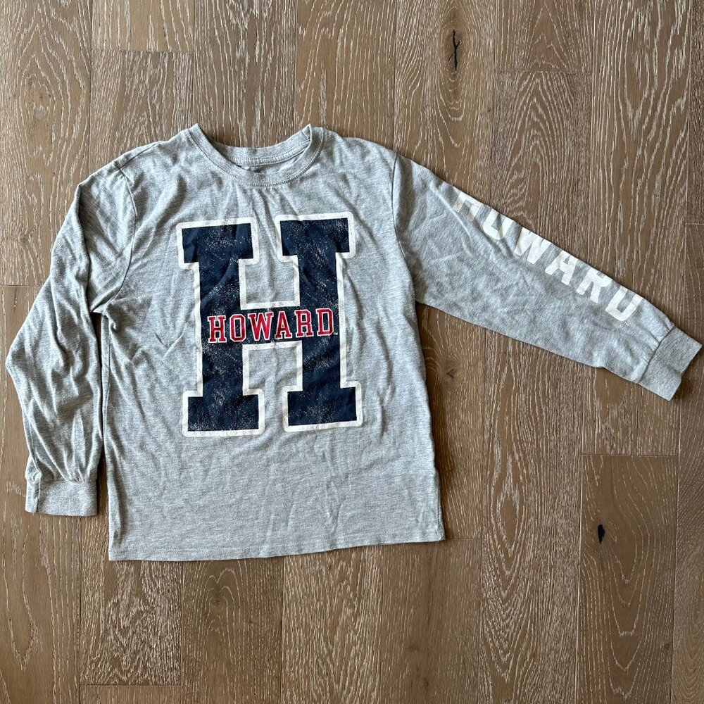 Girls' Howard University Long Sleeve Graphic T-Shirt Gray M 7-8